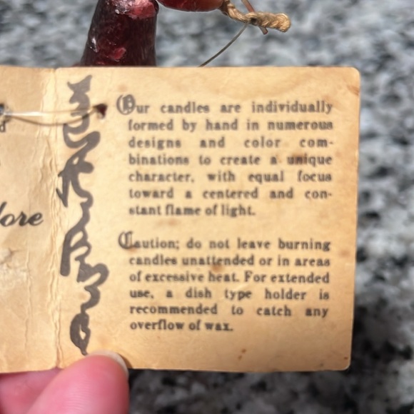 🧙🏽♂️ WIZARD CANDLE🕯️ 1978 VINTAGE WATERCOURSE WAX WORKS RENAISSANCE FESTIVAL - Picture 10 of 12